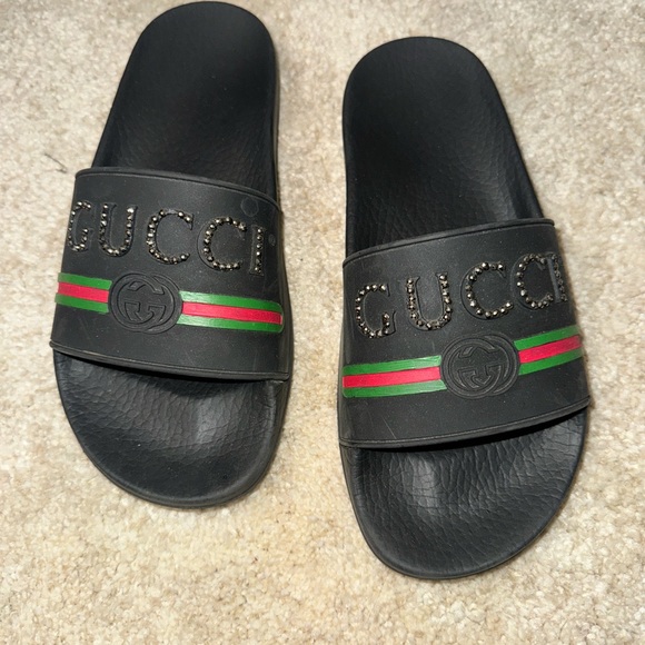 Customized Gucci slides size 37 which is equivalent to a size 6 in women’s. - Picture 2 of 5